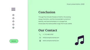 Green Pastel Music Presentation Conclusion - page 5