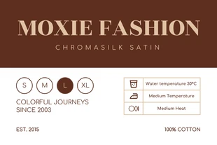 business  Template: White And Brown Minimalist Clothing Label