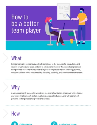 premium  Template: Team Player Microlearning Infographic