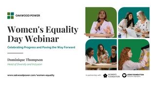 premium  Template: Webinar-Präsentationsvorlage zum Thema Gleichberechtigung von Frauen