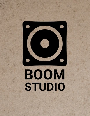 business  Template: Carte de visite d'un studio de musique avec texture de papier