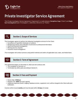 business interactive Template: نموذج عقد محقق خاص