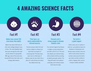 Free  Template: Infográfico da lista de fatos científicos do Teal