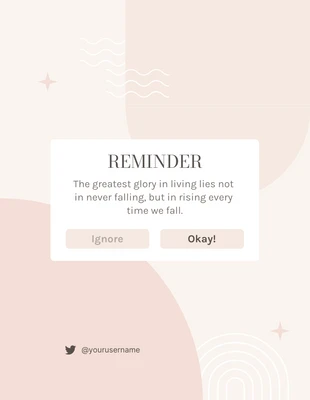 Free  Template: Pastel Peach Reminder Motivational Quote Poster