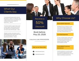 Blue and Yellow Sales Tri-fold Brochure - Seite 2
