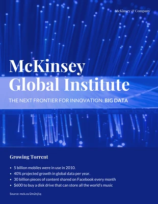 Free  Template: Blue Tech Rapport de McKinsey Consulting