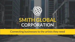 premium  Template: Global Corporation Pitch Deck
