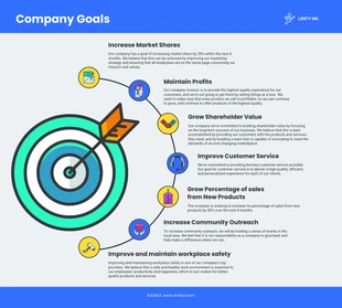 premium  Template: Infográfico de metas