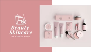 Free  Template: Rosa Pastell einfache ästhetische kreative Schönheits-Hautpflege-Visitenkarte