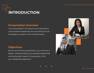 White Black Orange Modern Leadership Presentation - صفحة 2