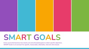Free  Template: Présentation colorée de Smart Goal