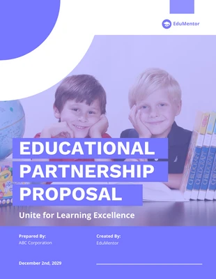 Free  Template: Educational Partnership Proposal