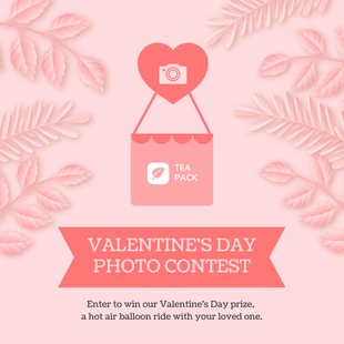 premium  Template: Concurso fotográfico San Valentín Instagram Post