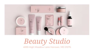 Free  Template: White Modern Beauty Studio Business Card