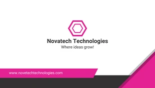 Pink Technology Business Card - صفحة 2