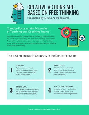 business  Template: Enseigner la créativité dans l'infographie sportive