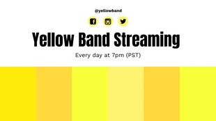 Free  Template: Yellow Bars Twitch Banner