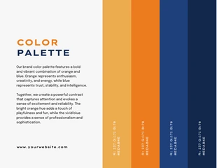 Dark Blue and Orange Tech Brand Guideline Presentation - صفحة 4