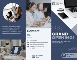 Free  Template: Tech Store Grand Opening Brochure