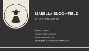 Black And Light Yellow Simple Photo Fashion Business Card - Pagina 2