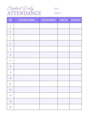 Free  Template: White Minimalist Student Daily Time Schedule Template