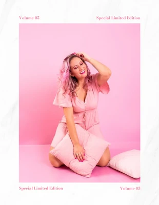 Free  Template: Weißes und rosa elegantes ästhetisches Modeplakat
