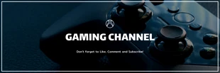 Blue And White Modern Bold Dark Channel Gaming Banner