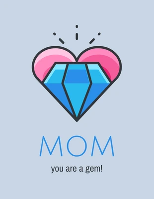 Free  Template: Cartão fofo para o Dia das Mães