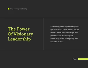 Black Green White Minimalist Modern Leadership Presesntation - Página 2