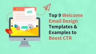 Free  Template: Designs de e-mail de boas-vindas para cabeçalho de blog CTR