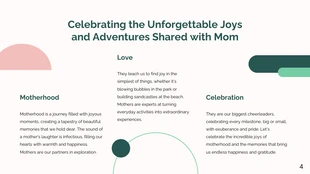 Geometric Shapes Green and Pink Mother's Day Presentation - Pagina 4