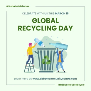 Free  Template: Giornata mondiale del riciclaggio
