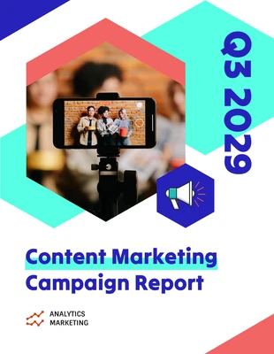 premium  Template: Rapport sur les performances des campagnes de marketing de contenu