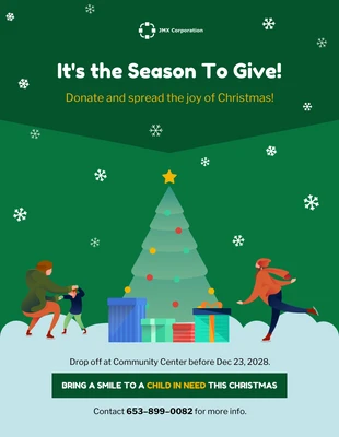 premium  Template: Green Donation Poster