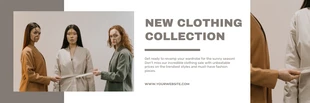 Free  Template: Banner de coleção de roupas novas e modernas marrons