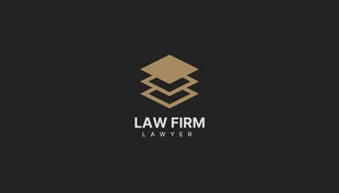 Free  Template: بطاقة عمل محامي الشركات السوداء البسيطة