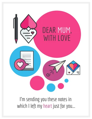 premium  Template: Dear Mum Mother's Day Card