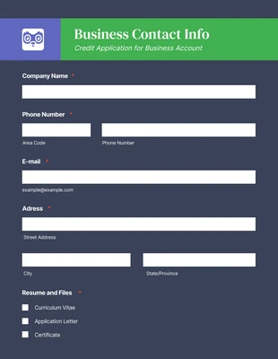 Free  Template: Minimalist Dark mode Forres Green Application Form