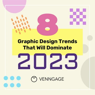 Free  Template: اتجاهات التصميم الجرافيكي 2023 Instagram Post