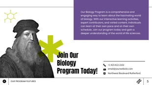 Green and Purple Biology Program Education Presentation - Seite 5