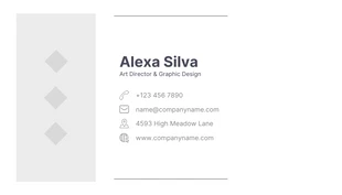 White And Light Grey Minimalist Business Card - Seite 2