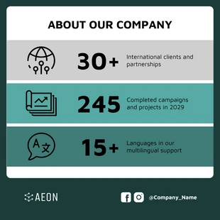 Free  Template: Customizable About Us Company Instagram Post