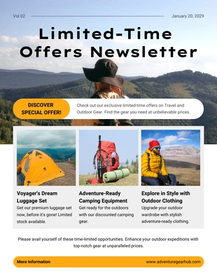 Free  Template: Limited-Time Offers Newsletter