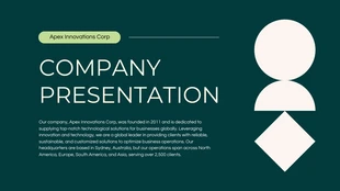 Free  Template: Green Simple Company Presentation