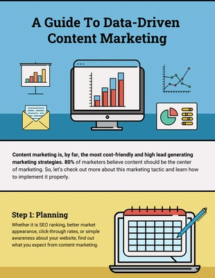 premium  Template: Infographie sur le marketing de contenu basé sur les données