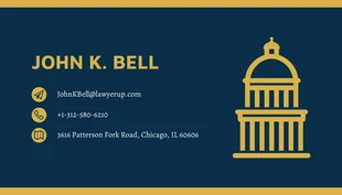 Free  Template: بطاقة عمل شخصية للمحامي العام