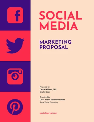premium  Template: Vintage Social Media Consulting Proposal