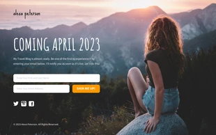 Travel Blog Coming Soon Landing Page