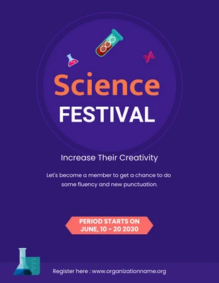 Free  Template: Concours de chimie Modèle d'affiche violet