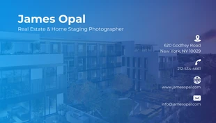 Real Estate Photography Business Card